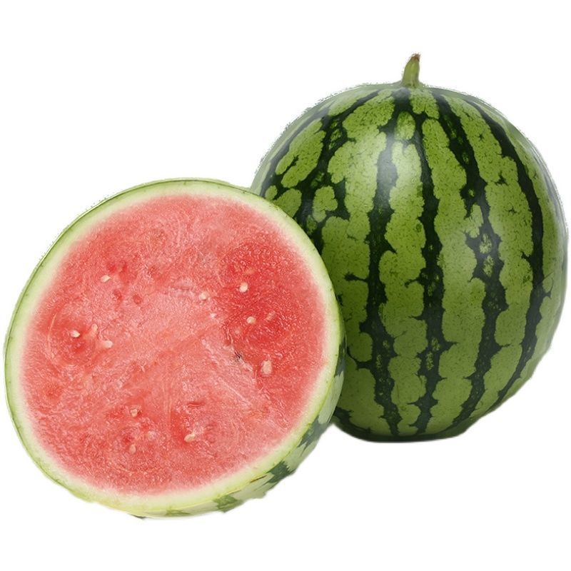 现摘爆甜麒麟西瓜薄皮多汁当应季新鲜水果甜王黑美人整箱包邮批发
