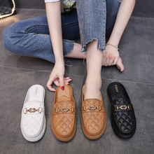 拖鞋女夏外穿韩版增高拖鞋矮个子新款懒人网红时尚学生包头半拖鞋