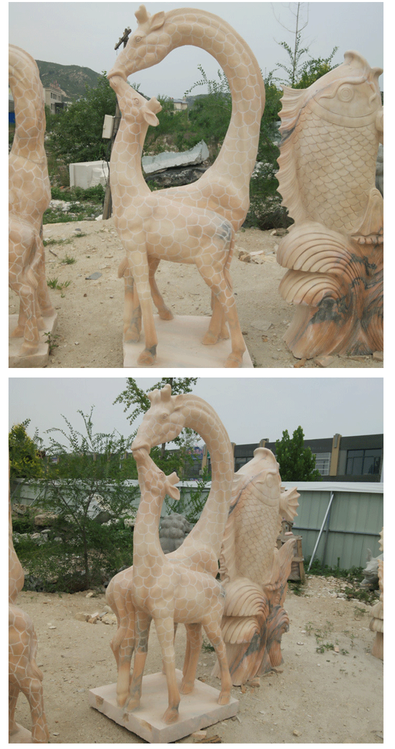 石雕鹿雕塑晚霞红广场景区大小型动物雕塑景观庭院梅花鹿摆件批发