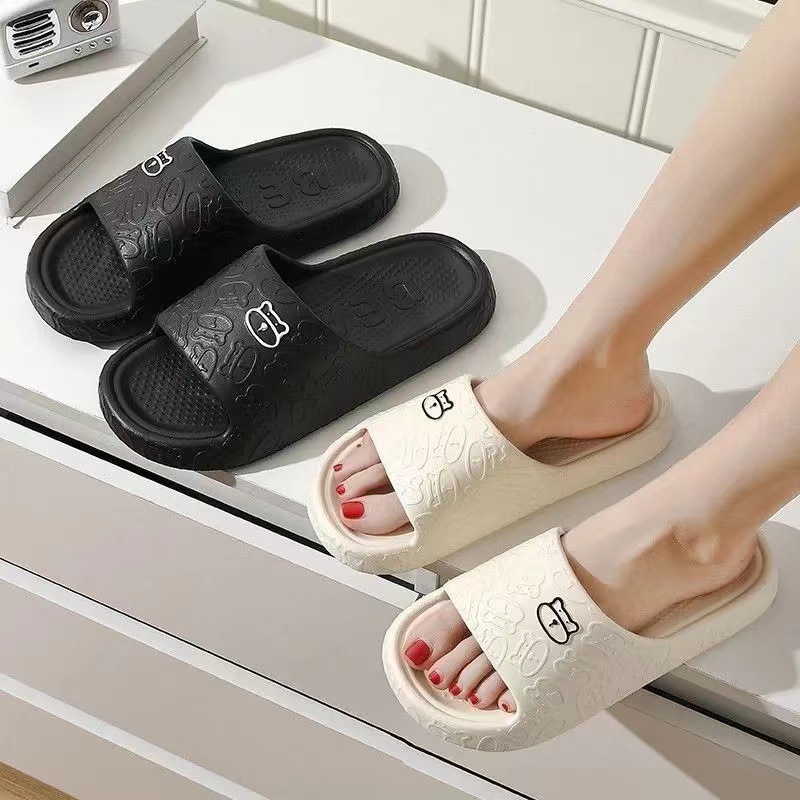 Slip-on Slippers Men's Summer Indoor Household Couple Non-Slip Deodorant Bathroom Bath Outdoor Women's