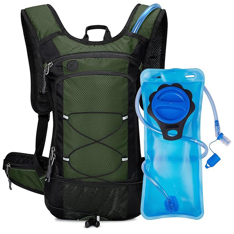 户外跑步水袋背包 骑行露营水囊背包 带吸嘴水袋包登山补水背包