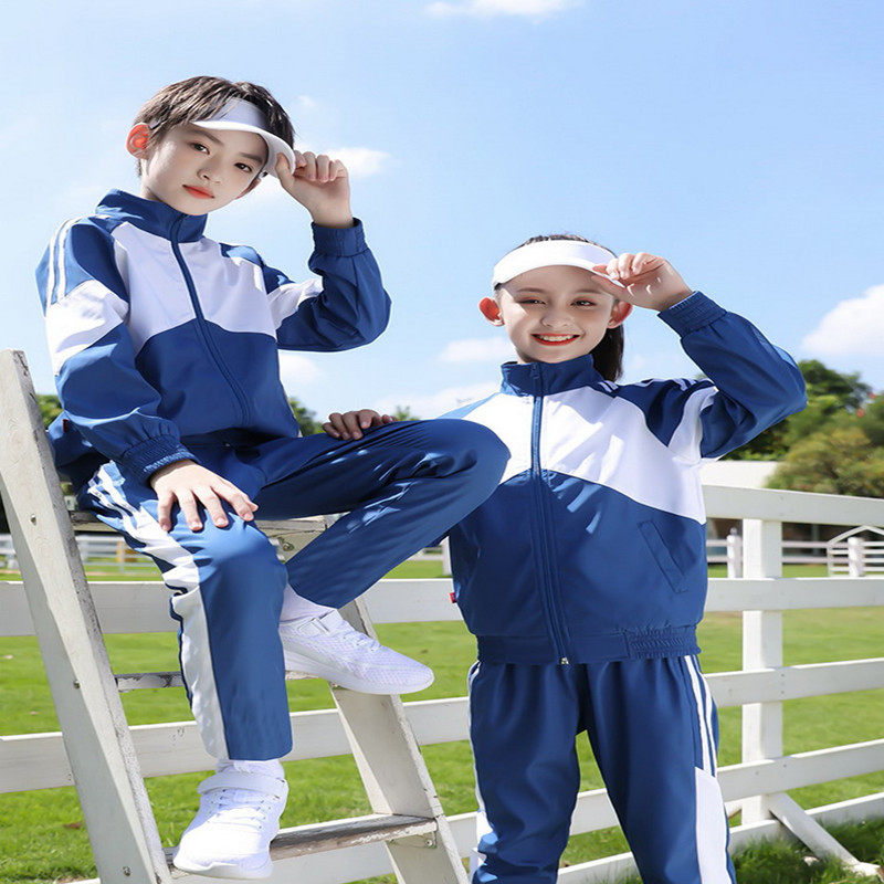 一年级小学生校服春秋装新款初中蓝白学生男女儿童运动服秋季班服