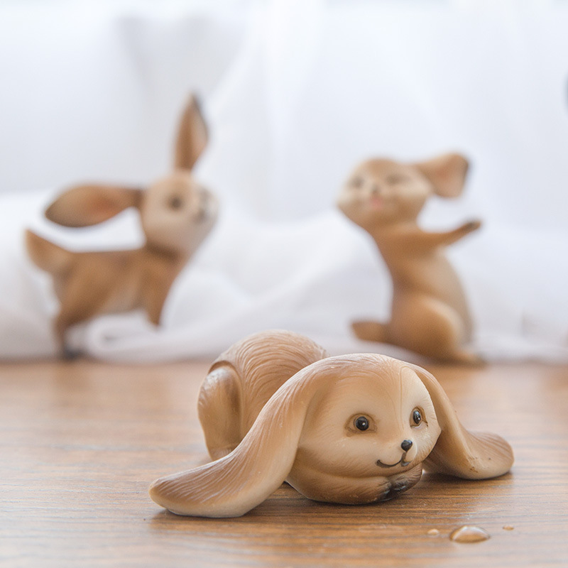 树脂小兔子摆件家居饰品创意桌面工艺品摆设可爱卡通萌宠小动物