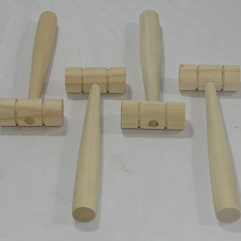 手工小木槌木质按摩锤子敲背捶 敲打锤儿童玩具抓周锤砸金蛋锤