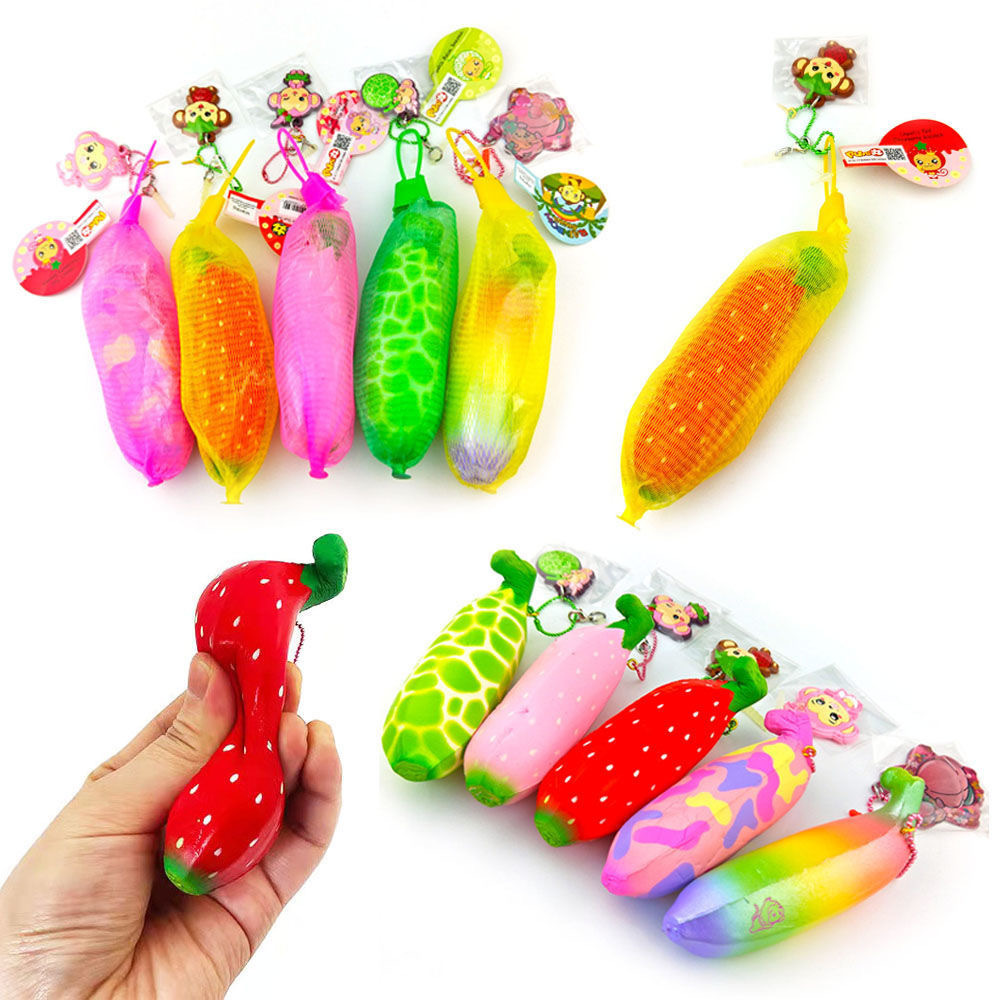 punimaru pu发泡慢回弹仿真水果慢回弹迷你香蕉挤压捏捏乐玩具