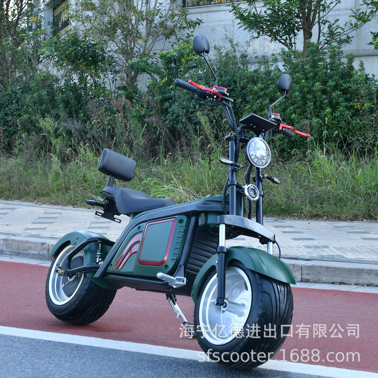 工厂直营哈雷电动摩托电瓶车宽胎hulk成人载人踏板代步车外贸畅销