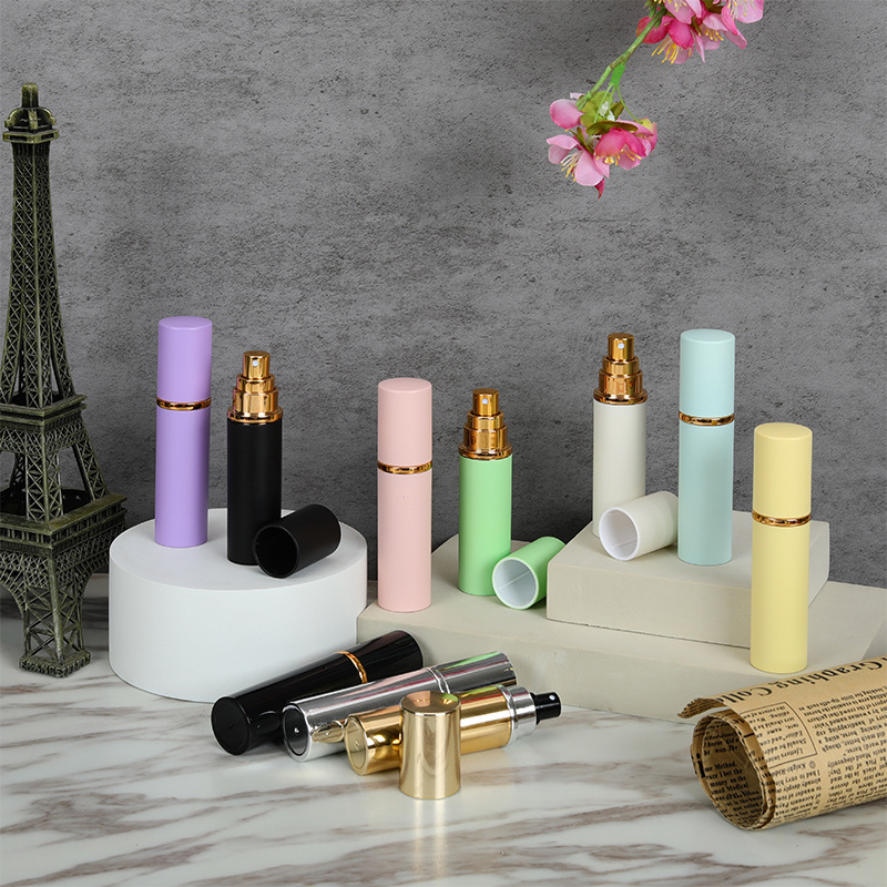 马卡龙色香水分装瓶10ml两节旋转喷雾瓶圆形香水分装瓶包装瓶子