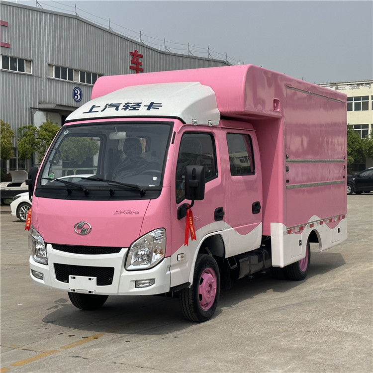 双排餐车 烤肉串油炸小吃车步行街广场美食车冰激凌奶茶冷饮汽车