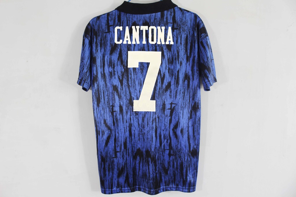 红魔曼l92-93短长袖球衣客场坎通纳经典复刻足球服足球服现货春季