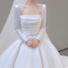 婚纱重工奢华2023新款新娘服装主纱生日晚礼服裙女轻长拖尾