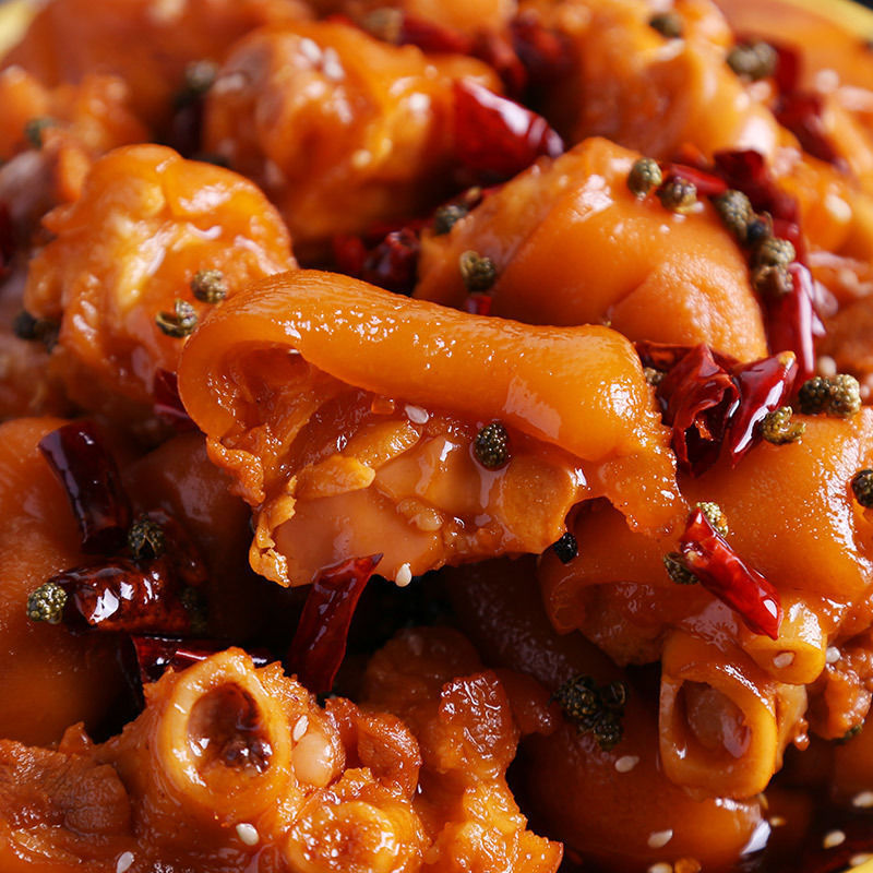 卤菜熟食半斤一罐麻辣猪蹄香辣猪蹄零食猪脚卤肉四川特产小吃代发