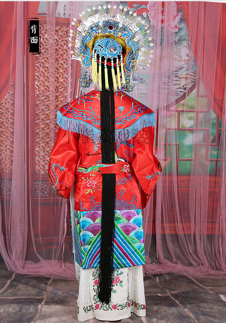 戏曲服装戏剧服饰古装贵妃女蟒娘娘蟒袍公主凤冠霞帔花旦七彩女蟒