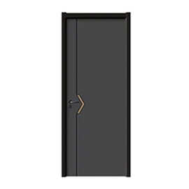 厂家直销现代轻奢实木免漆门简约卧室复合门防刮划酒店门静音木门