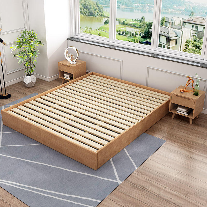 榻榻米床板无床头床架日式地台床矮床实木床架简约现代小户型民宿