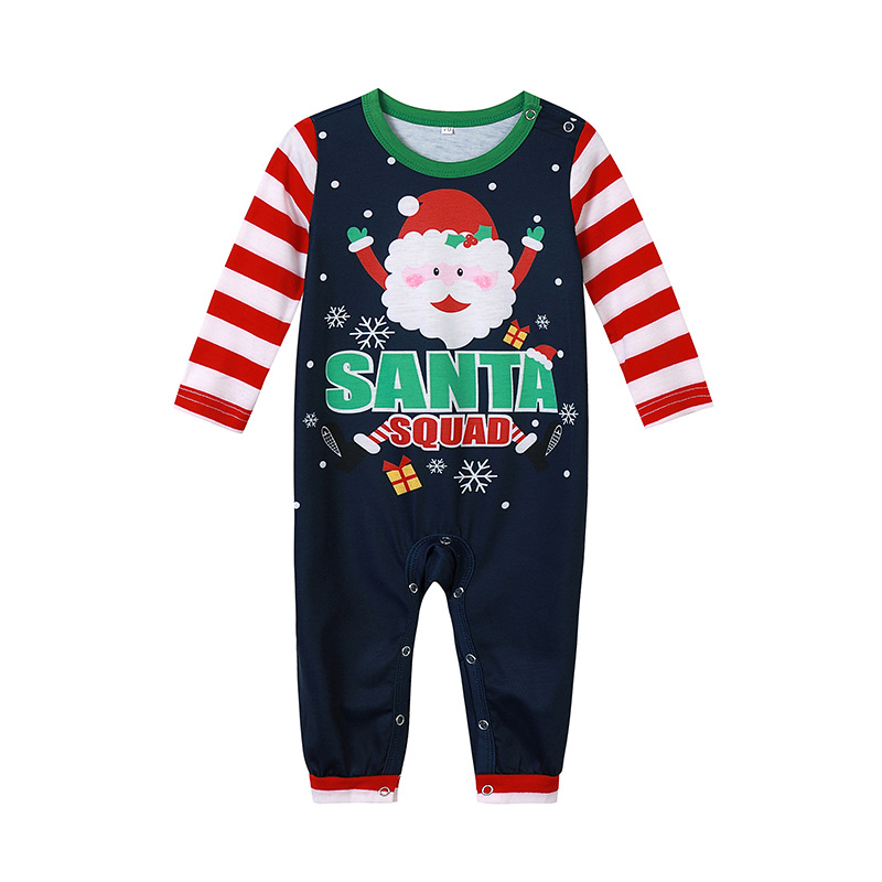 2022 Amazon EBay New Wish Suit Santa Claus Printed Homewear Pajamas Parent-Child Outfit