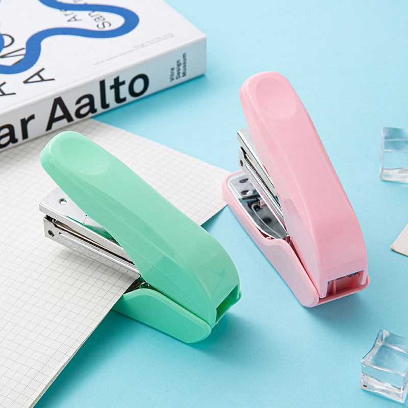 Factory Direct Supply Labor-Saving and Portable Thicken Office Use Stapler Large Size Stapler Macaron Color No. 12 Bookbinding Machine