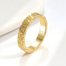 足金999碎冰冰戒指黄金情侣满天星碎碎冰纯金戒子细圈素圈指环新