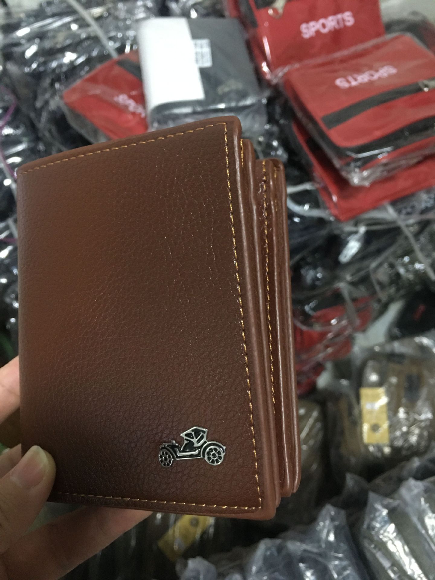 Men's Wallet Pu Short Chic Wallet with Driver Package Casual Horizontal Youth Wallet Multi-Function Card Wholesale