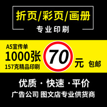 宣传单说明书印刷画册印刷厂宣传折页三折页企业产品手册吊旗海报