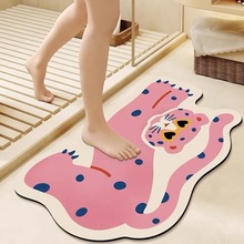 搞怪粉红豹浴室地垫浴室硅藻泥吸水防滑垫卫生间速干免洗脚垫子