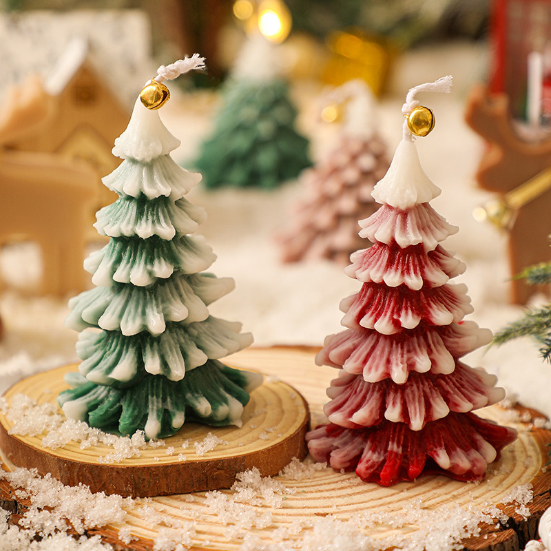 圣诞节香薰蜡烛松树礼盒创意手工香氛礼物节日礼品装饰摆件送礼