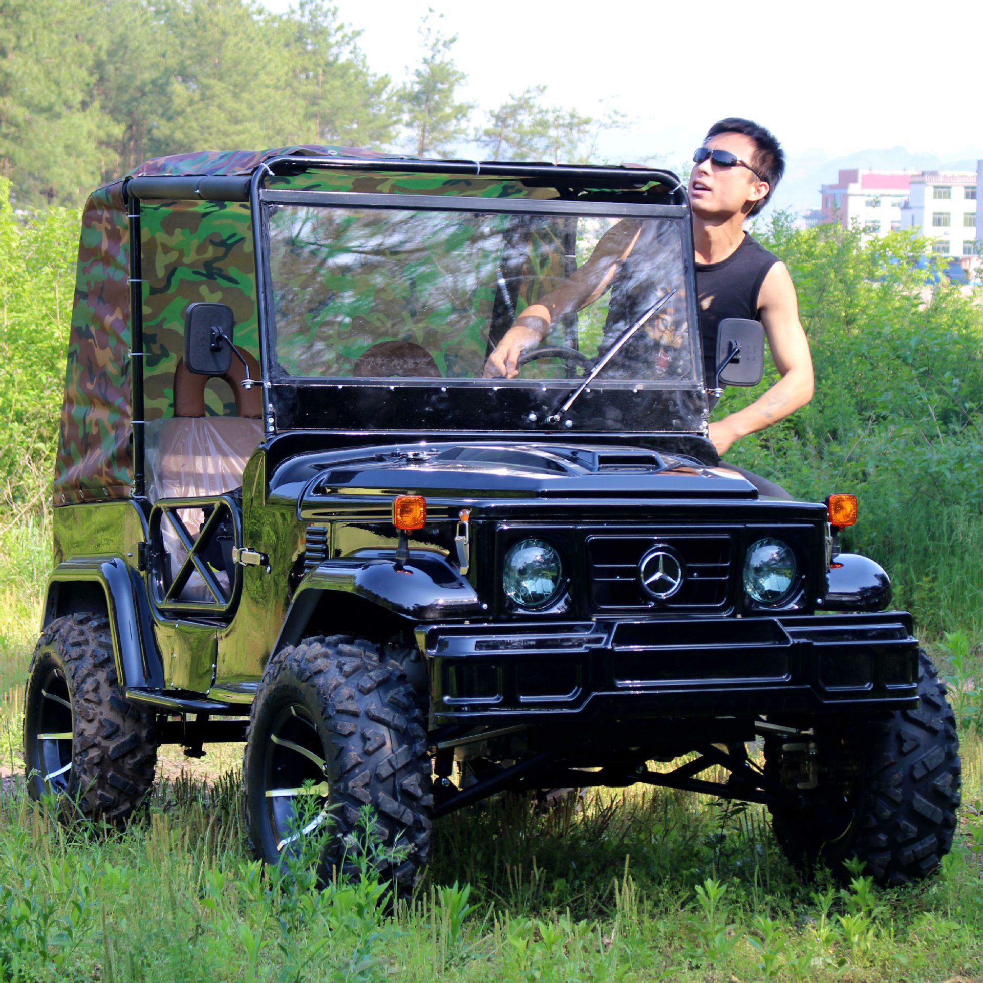 300cc四座沙滩车 无极变速大型四轮越野摩托车 卡丁车 农夫车