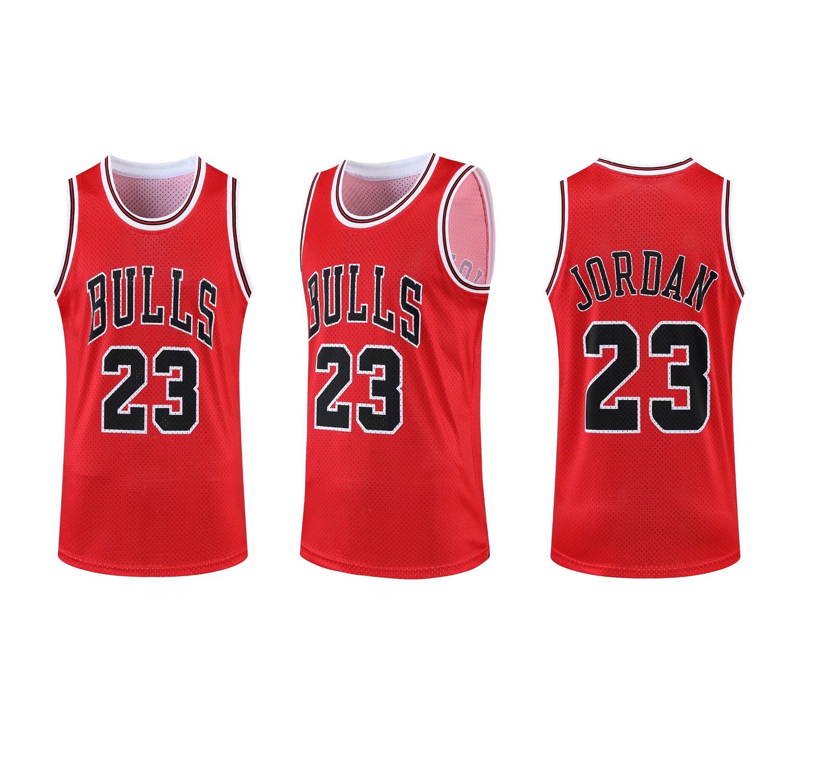 公牛队23号大网眼复古球衣篮球服单件背心透气训练服篮球衣团购