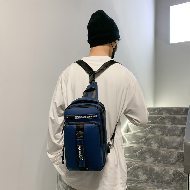 2023 Men's Chest Bag Casual Shoulder Messenger Bag Fashion Oxford Cloth Cross Body Chest Bag Factory Customized Wholesale