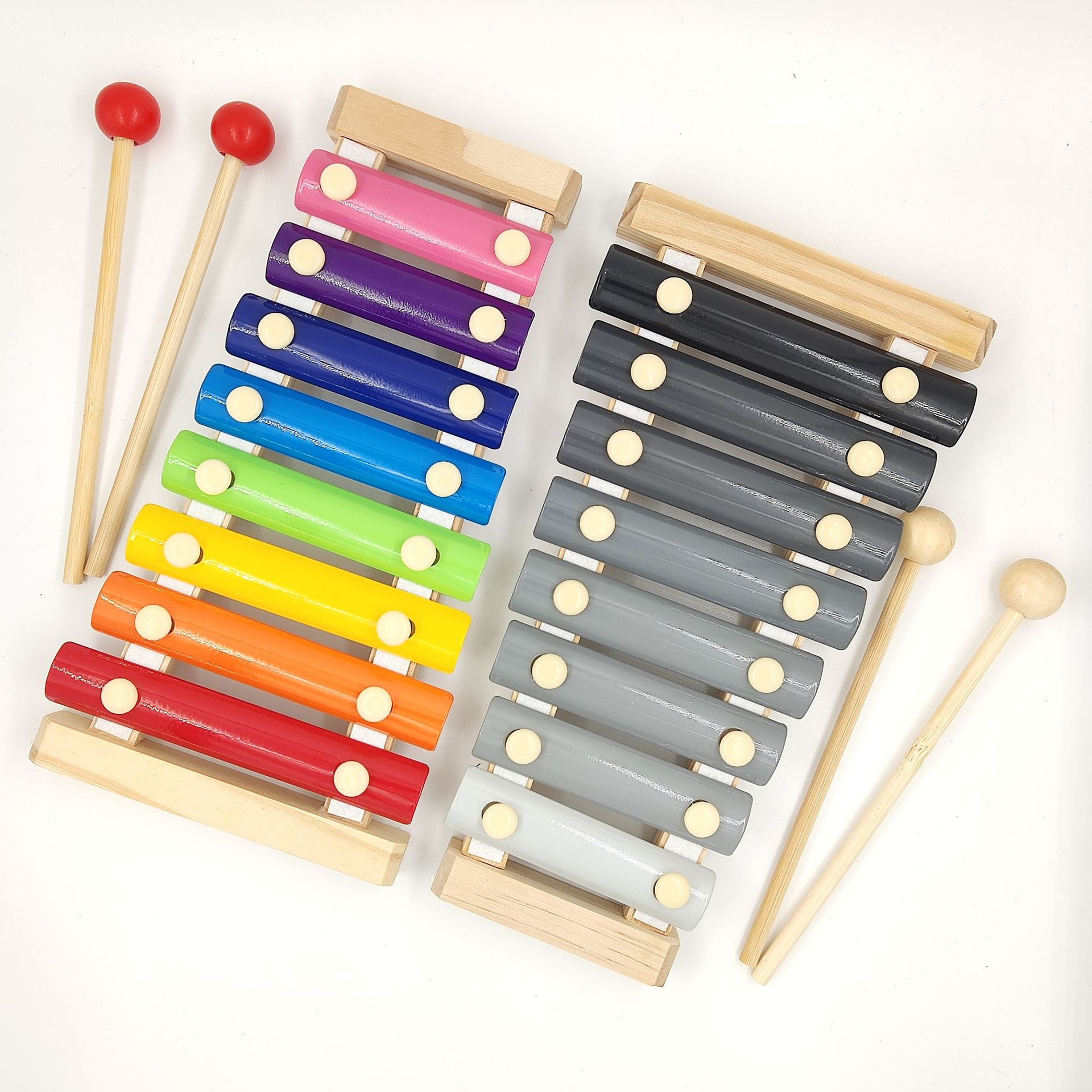 木质八音琴敲琴儿童敲击乐器玩具启蒙早教益智手敲木琴