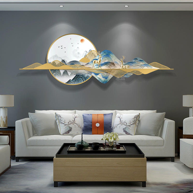新中式壁挂画客厅墙面装饰挂件电视墙装饰品壁饰卧室背景墙上挂饰