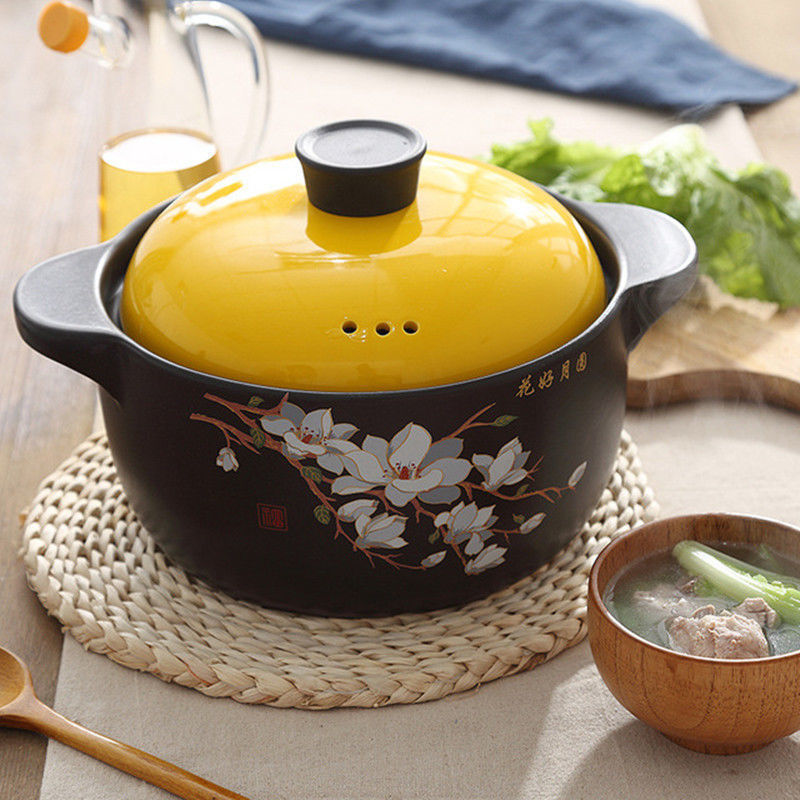 砂锅炖锅耐高温瓦罐汤煲陶瓷小号沙锅煲汤锅家用明火电磁炉汤锅