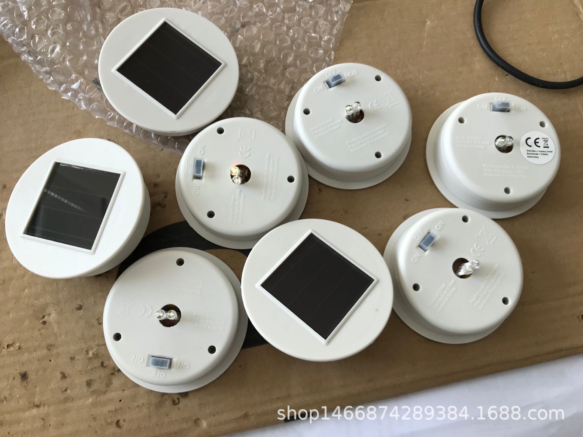 太阳能灯配件二档三档功能 陶瓷罐玻璃瓶树脂铁艺灯笼工艺品灯盖