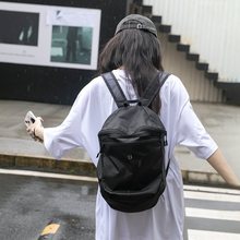 韩国包女夏2023新款ins尼龙刺绣双肩包大容量通勤背包运动登山包