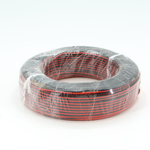 红黑并线2芯双色平行线无氧铜音响线200芯300芯400芯音频透明音响
