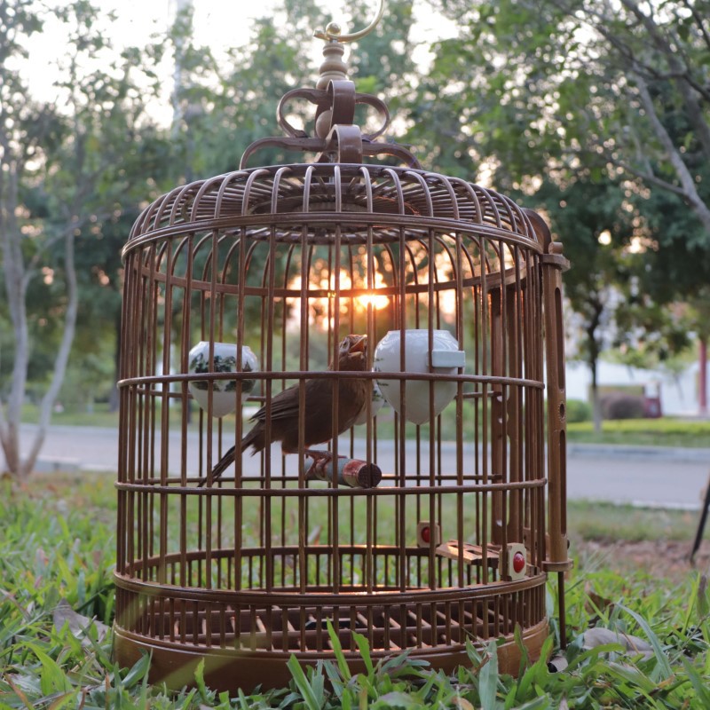 生态笼大号笼子鸟笼手工八哥凯里画眉鸟生竹制贵州头-阿里巴巴