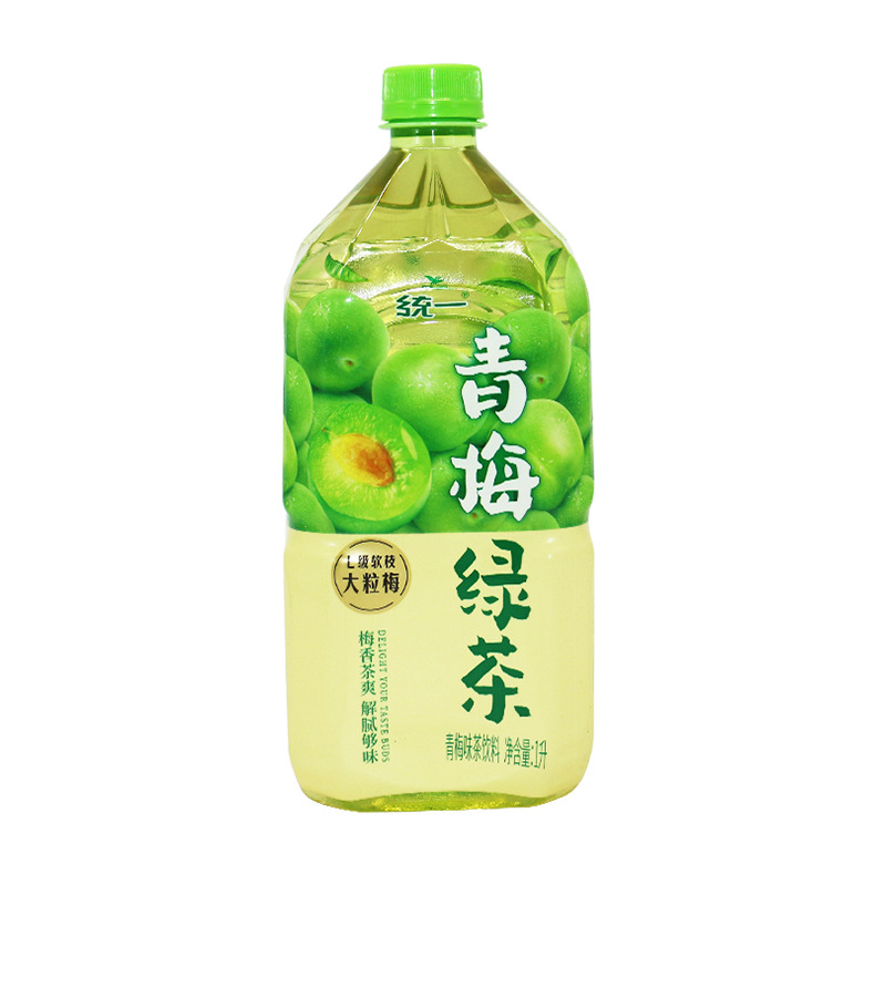 批发统一绿茶茉莉味冰红茶 青梅绿茶 茶饮料1l*8瓶整箱聚餐备用