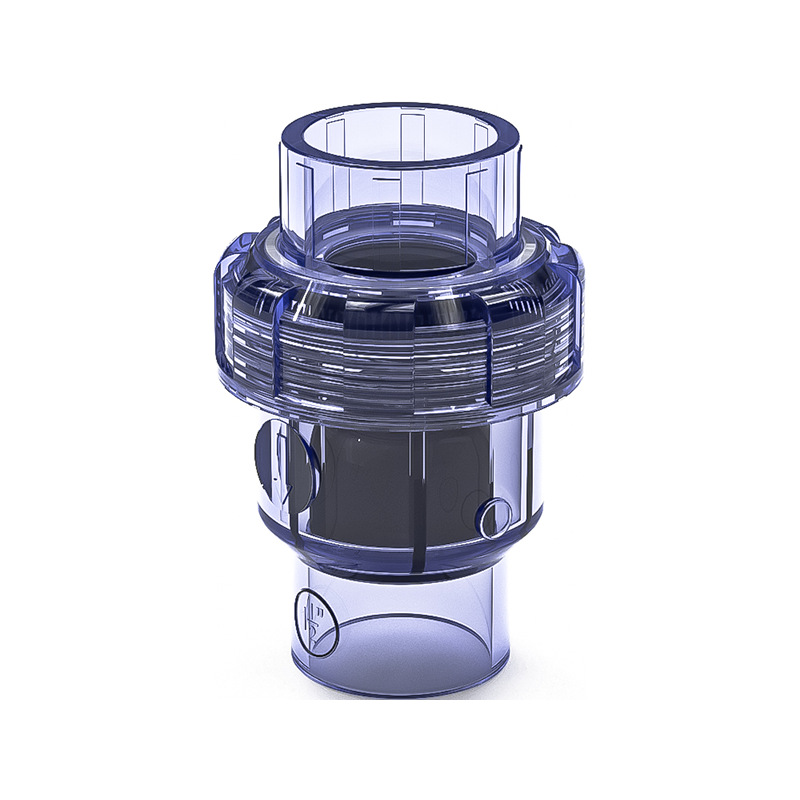 批发透明pvc止回阀排水管单向阀水塑料下水管25逆止阀20 25 32 40