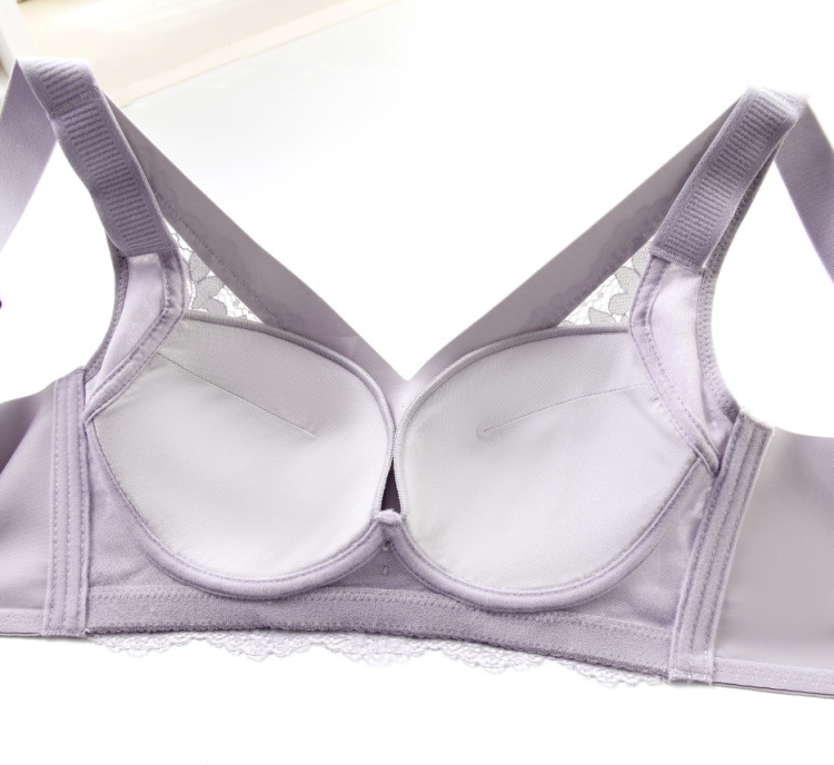 561101#36至42码薄杯四排扣内衣单色气质文艺风优雅女士文胸内衣