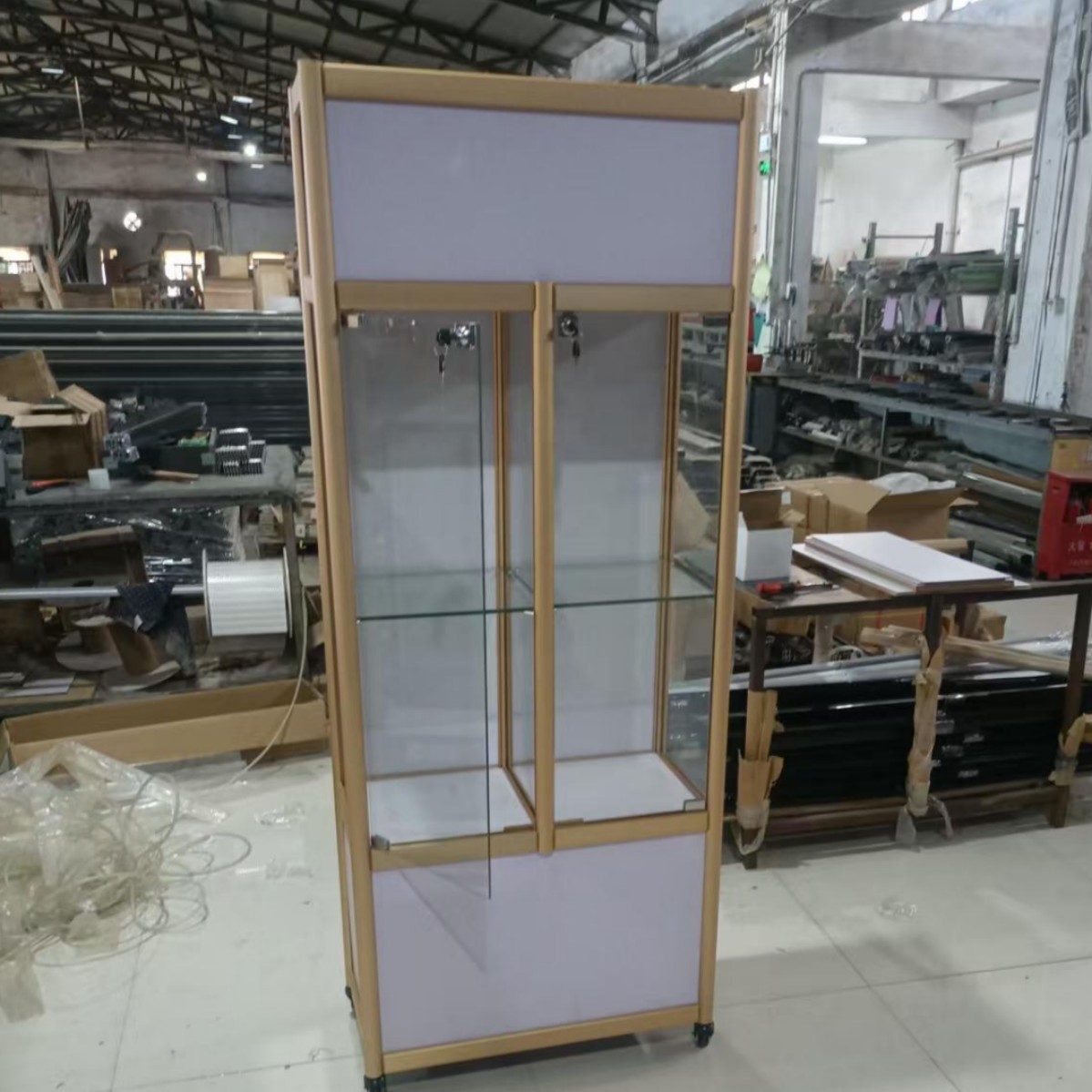 东莞深圳展柜厂家现货展示柜样品精品玻璃陈列铝合金五金店展示柜