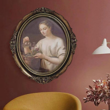 法式轻奢小众古典雕花复古树脂相框挂画中古艺术画框摆台可放照片