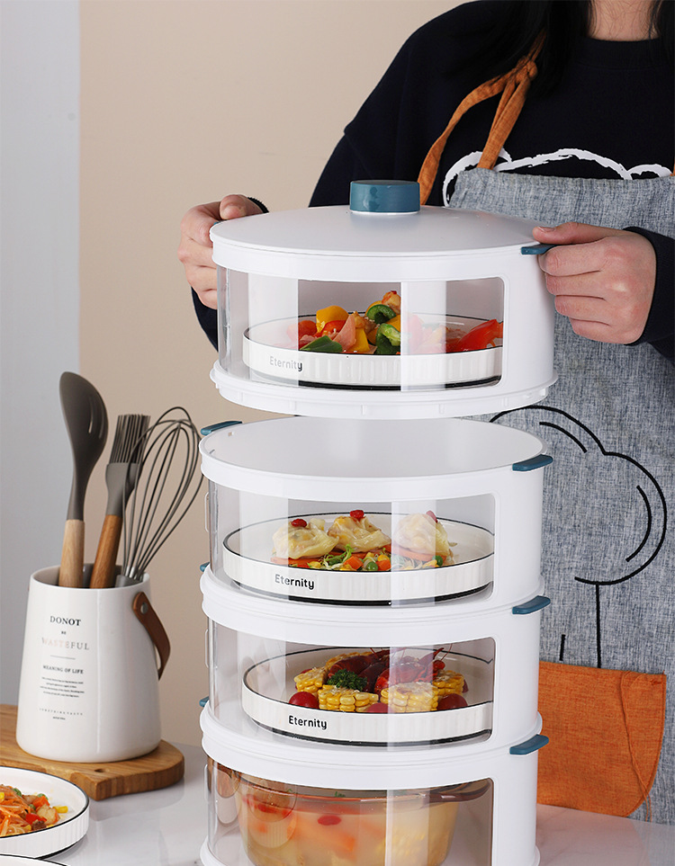 保温菜罩厨房冬季多层菜罩透明家用餐桌罩子饭菜保温收纳罩