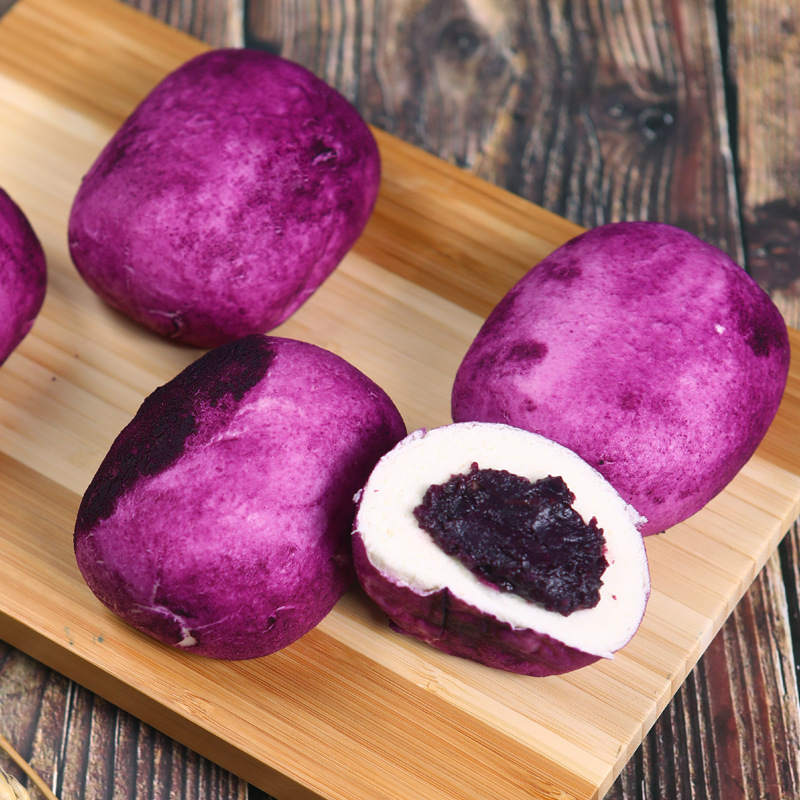 丁三记紫薯包豆沙包儿童早餐包子馒头速冻早点加热即食半成品糕点