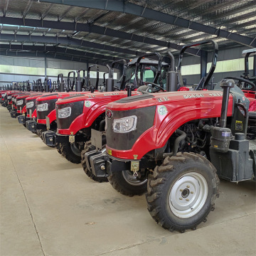 热销款万年红504四驱拖拉机 液压助力转向前铲后挖小四轮拖拉机