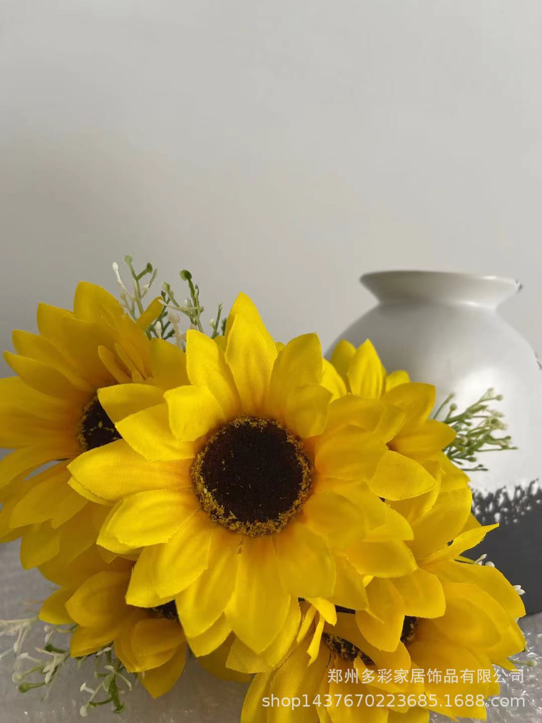 仿真5头小向日葵太阳花家居客厅装饰演出道具摄影批发跨境-阿里巴巴