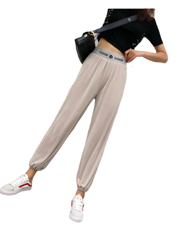 Summer New Natural Silk Shake Pants Women's Loose Drooping Wide Leg Pants Thin Casual Pants Drawstring