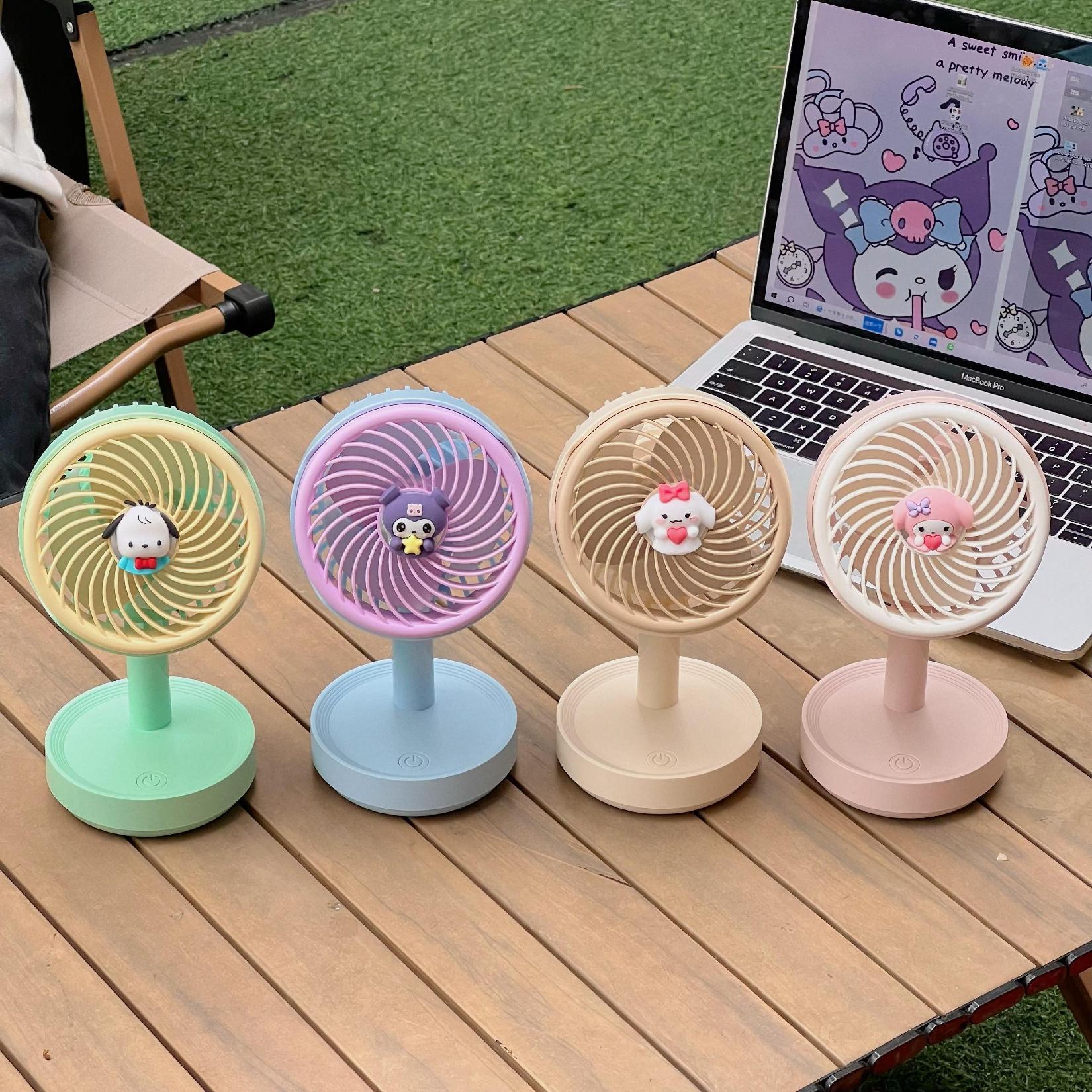 夏语桌面台式底座小风扇手持台式mini风扇大风力户外礼品logo