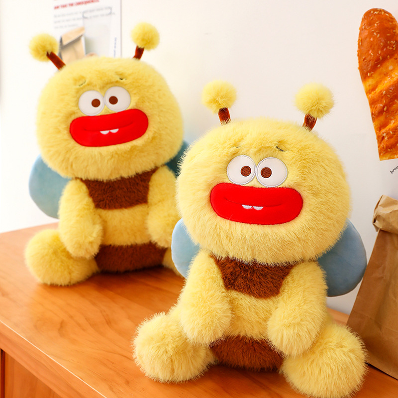 cross-border funny sausage mouth bee ugly and cute ragdoll valentine‘s day birthday gift bumblebee doll children‘s gift