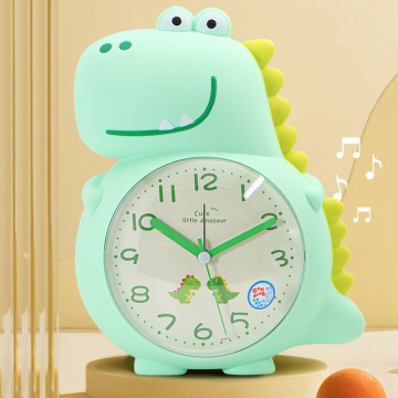 小学生起床神器童趣款恐龙指针时钟学生闹钟可爱儿童闹钟-阿里巴巴