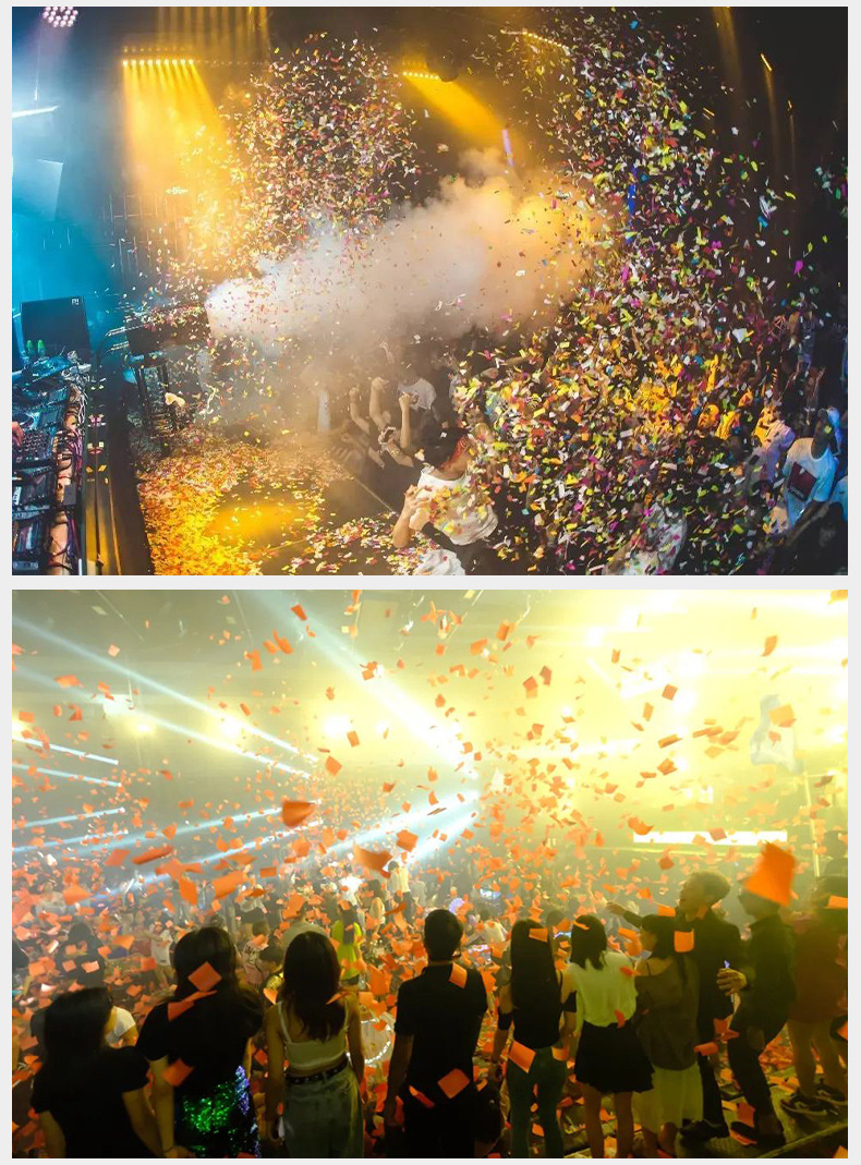 酒吧暴风雪彩纸机二氧化碳喷纸彩虹机大型舞台碎纸机喷纸气氛道具