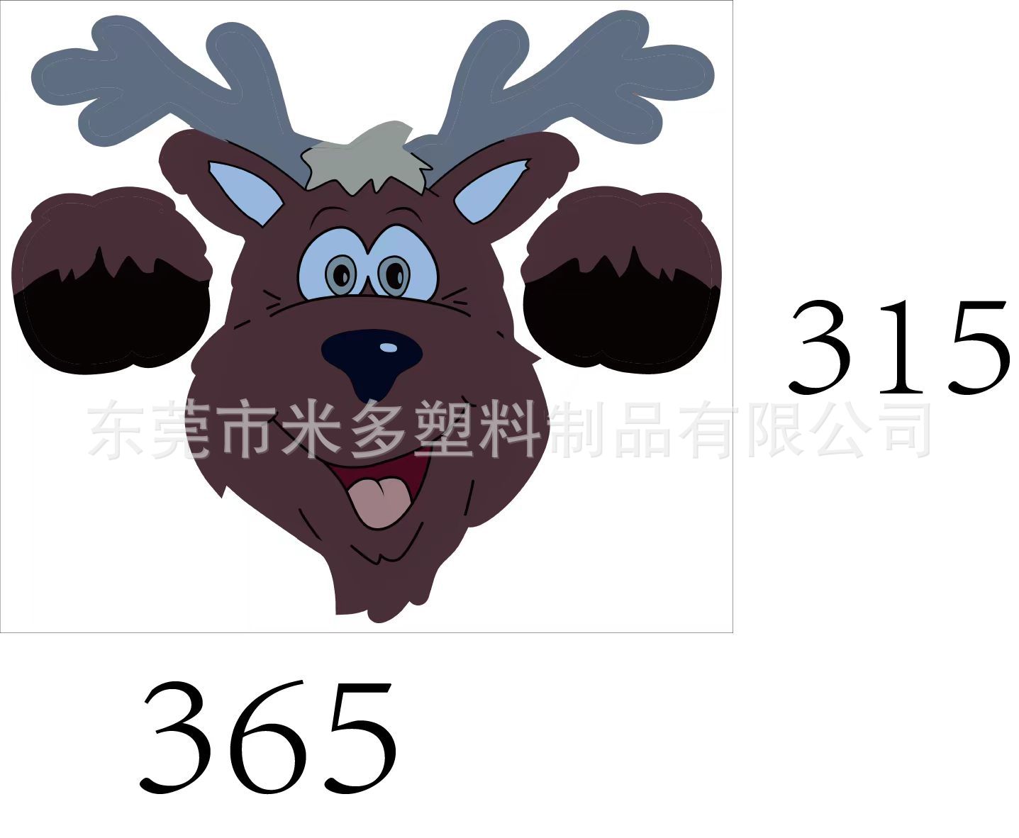 麋鹿雪人庭院栅栏装饰牌 配魔术贴创意中空板庭院装饰栅栏牌